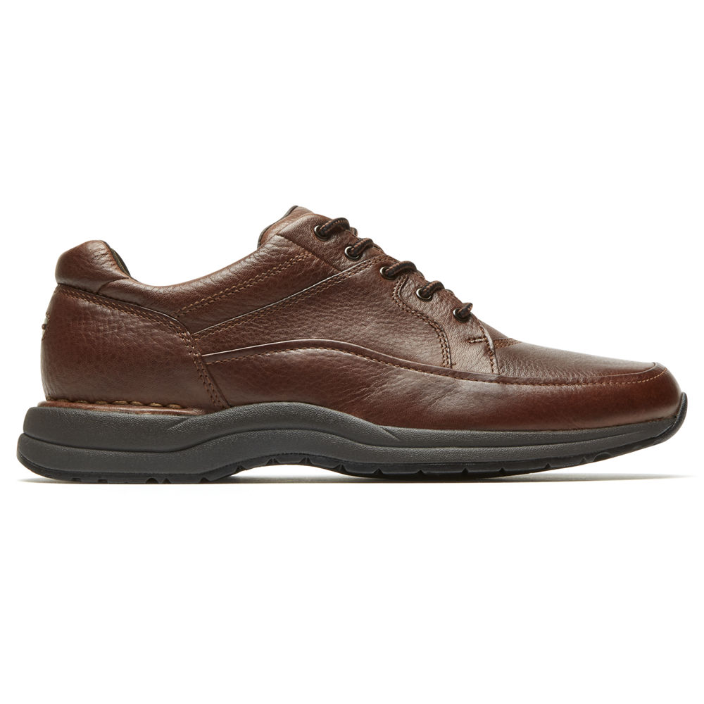 Zapatos Con Cordones Rockport Hombre Mexico - Edge Hill 2 Lace-To-Toe Marrom - EOMWL1276